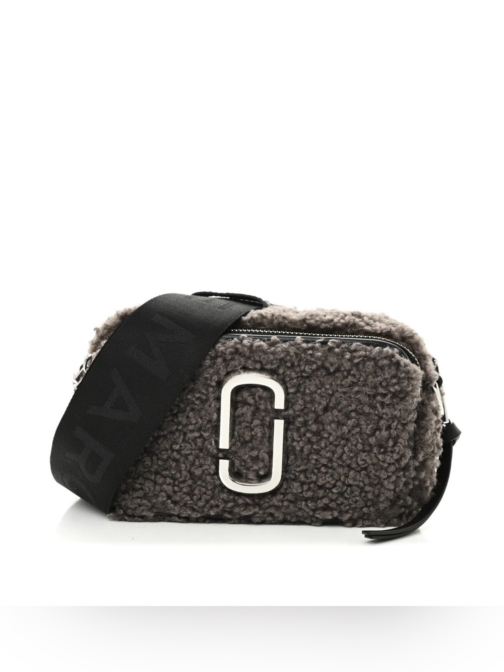 Marc Jacobs Gray Sterling Snapshot THE TEDDY Camera Shoulder Bag